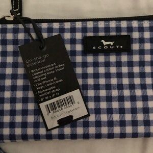 Scout Bags, Kate Wristlet, Brooklyn Checkham cosmetic/pencil case bag, NWTs